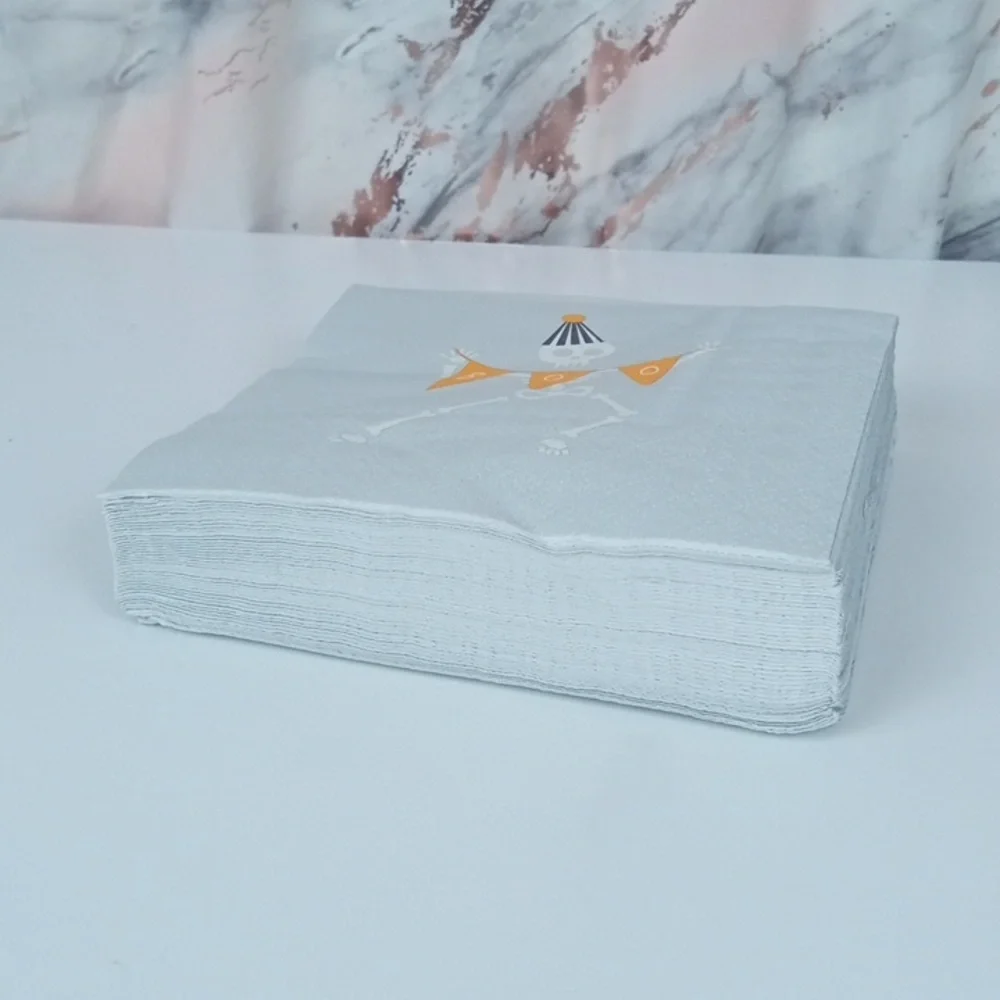 👻 Halloween Skeleton 'Boo' Paper Napkins
